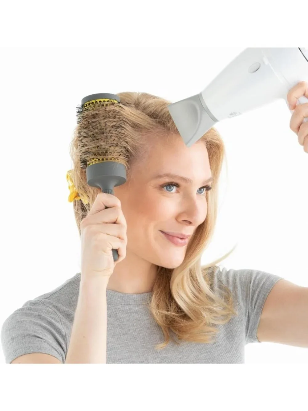 Ceramic Round Brush for Smooth Blowouts, Frizz Control & Styling Tool